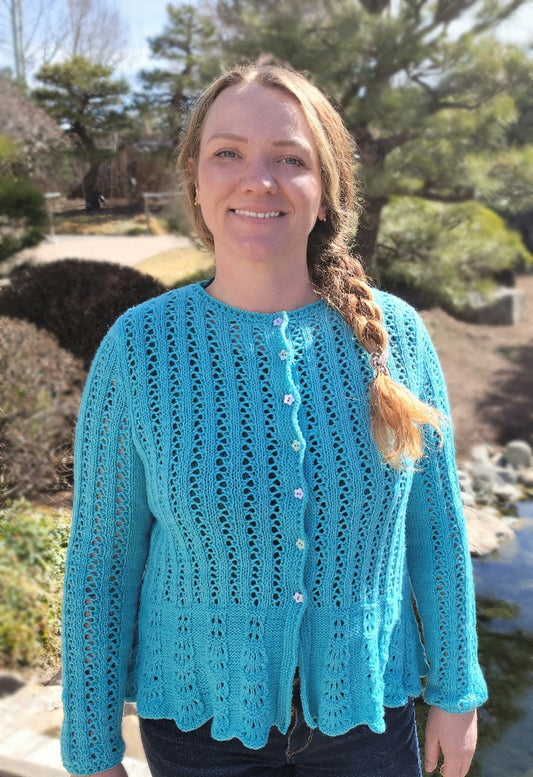 Angelica Lace Cardigan Knitting Pattern