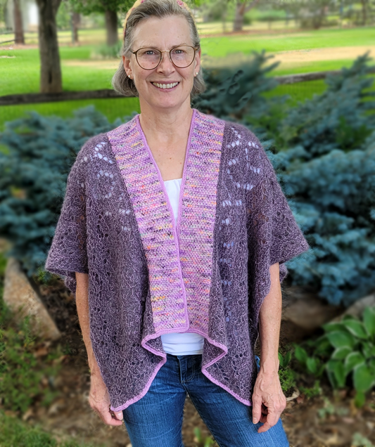 Floating Diamonds Poncho Knitting Pattern