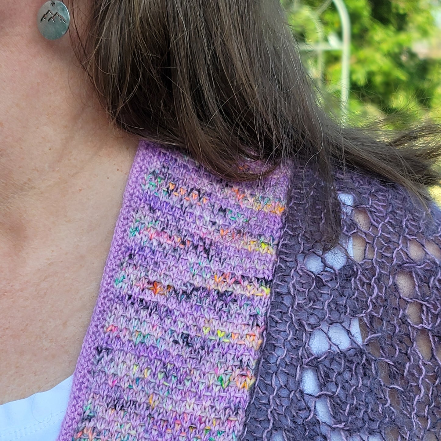 Floating Diamonds Poncho Knitting Pattern