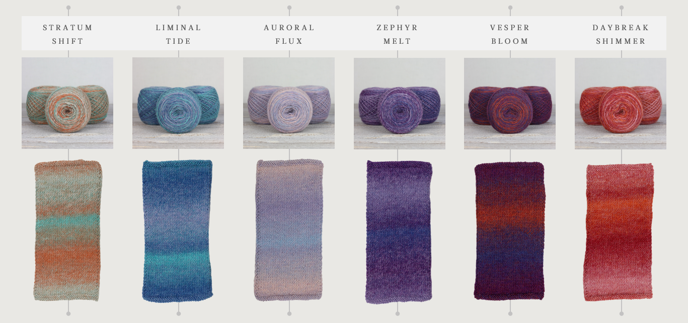 Transitions -- New from The Fibre Co., in Six Stunning Color Shifts